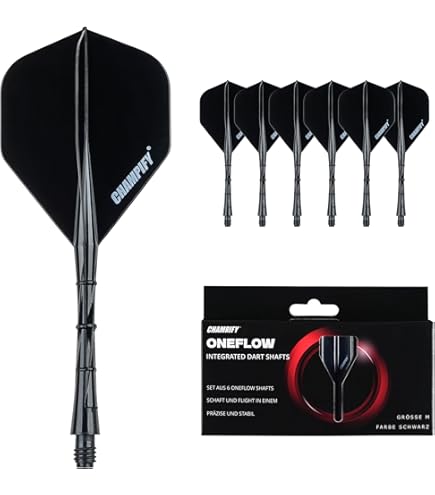 NHPY Pack of 12 Dart Flights, Integrated Flights 2Ba, 75 mm, Flights and Waves in One, Standard Accessories for Darts 2Ba and Flights, Integrated Dart Shaft (Black, White