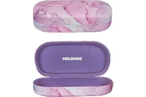 molshine Étui rigide pour lunettes de soleil en cuir PU, étui classique extra large pour lunettes de soleil et lunettes surdimensionnées