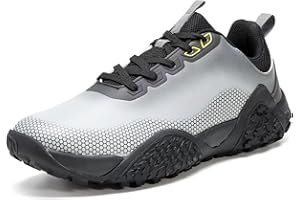 TEOHRW Mens Golf Shoes Extra Wide Fit Golf Waterproofs for Men Non Slip Outdoor Spikeless Golf Trainers