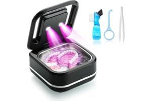 ‎TMEOIIPY Ultraschallreiniger für Zahnprothesen, 42k Hz 180 ml Ultraschallreinigungsgerät-Dental-Pod mit 2 Modi, Tragbarer Ultraschall-Reinigungsgerät für Schmuck, Zahnschiene, Retainer und Uhren