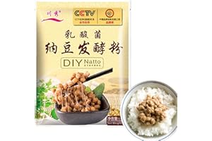 LINGJIONG Natto Fermentation Powder | Natural Fermented Soybean Powder - 3g Organic Soybean Extract, Nattokinase Powder, Natto Fermentation Powder for Gut Health