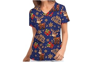 thuthu Kasacks Valentinstag Krankenhaus Schlupfhemd Bluse Damen Kurzarm Arbeitsuniform Pflege Kasack Bunt Motiv Uniform Berufsbekleidung Krankenschwester Kleidung Mit Taschen Damenkasack