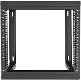 VEVOR 9U Wall Mount Rack, 150lb Capacity, Open Frame Server Network Rack with Screws with Cage Nuts for 19" IT and AV Equipme