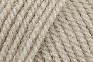 KHASO Stylecraft Special Chunky Crochet Yarn, 100% Acrylic Knitting Wool for Blankets, Cushion Covers, Toys, Jumpers - 100g Balls - Parchment (1218) - Pack of 3