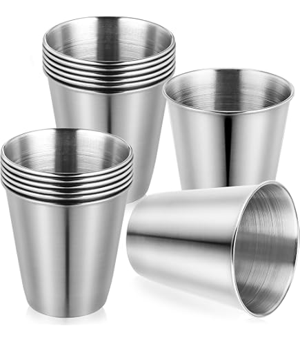Set 4 Bicchierini Da Liquore In Acciaio Inox 30 Ml Con Custodia In Pelle PU Nera – Perfetti Per Campeggio, Viaggi, Whisky, Caffè - 3