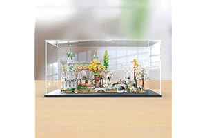 TIRFF Akrylowa witryna kompatybilna z Lego 10316 Ikony Władca Pierścieni: Bruchtal, witryna, pyłoszczelna, do Lego 10316 (bez zestawu modelu) (styl C)