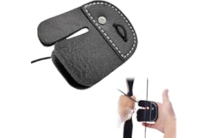 BNOYONERAS Linguetta per Tiro con L'Arco Protezione per Dita per Arco Ricurvo Linguetta per le Dita per Tiro con L'arco Protezioni per Dita Tiro con L'Arco Cuscinetto Protettivo a Doppio Strato Nero 1 Pezzi