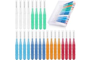 NVIYAM 24 Pcs Brossettes Interdentaire Cure-Dents Interdental Brush Brosse Dentaire Portable Avec Couvercle Dentaire Brosse d'Hygiène Plastique Dent Brossette