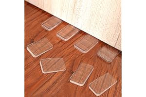 Tahikem 8 Pcs Table Wedge Clear Shim, Plastic Shims Levelers Adjustable Blocks Furniture Wedges, Leveling for Hot Tub Toilet Restaurant Appliance Door Stops, Trimmable Fix Highest Side 1/4" (6.5mm)