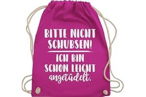 Shirtracer - Turnbeutel Rucksack - Festival Zubehör - Bitte nicht schubsen ich bin schon leicht angetüdelt I Party
