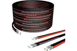 Germany B.e.s.t Solarkabel Duplex 6mm2 PV Kabel aus Kupfer, Photovoltaik 50m Schwarz und Rot