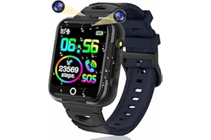 Smooce Smartwatch Bambini Telefono, 24 Giochi Musica Orologio Smartwatch Bambini con SOS Musica Fotocamera Registratore Torcia Video Sveglia per Ragazzi R