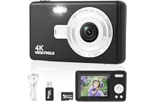 BESELOA Digital Camera - 1080P FHD 44MP with 2.4" LCD Screen Compact Portable Vlogging Photo Camera with 32gb SD Card 16X Digital Zoom for Kids Teen Students Beginner