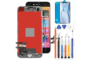 LADYSON Für iPhone SE 2020 LCD-Bildschirm Ersatz für iPhone SE2 SE 2. Generation Display Touch Montageteile A2296 A2275 A2298 Sensor Glas Panel Digitizer Reparaturset mit Schutzfolie + Werkzeug (schwarz)