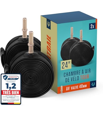 Pneu Vélo 24 Pneu 24x1.75 (47-507) + Chambre à Air - Pour Vélo Hollandais, Vélo Ville, Graziella, 24 Pouces Pneu Vélo 24x1 75