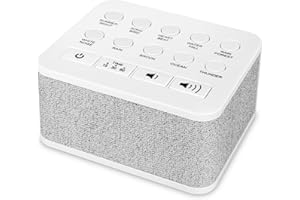 BIGMONAT Máquina de Ruido Blanco, 10 Sonidos Relajantes Naturales de, Con Memoria y Cronómetro, Ideal para Viajes, Bebés, Niños, Adultos y Trabajo en Casa