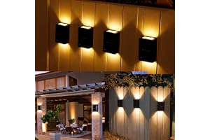 Solcellsvägglampa utomhus 4 stycken LED solcellslampor för utomhusvägg
