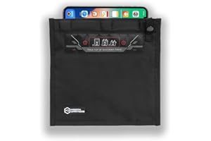 Mission Darkness NeoLok Faraday-Tasche ohne Fenster für Handys (+ sicherer Magnetverschluss) // Geräteabschirmung für Strafverfolgung und Militär, Anti-Hacking, Reise- und Datensicherheit