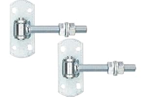 KOTARBAU 2 pezzi Torangel zincato filettatura M 16 mm foro allungato regolabile con piastra di avvitamento Tornier con morsetto a molla cerniere a sospensione