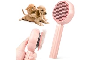 Szczotka dla psów kotów, Baytion Szczotka dla kota Samoczyszczająca Szczotka dla kotów, długie, krótkie włosy w jednym dotyku, grzebień do masażu i skuteczne usuwanie martwych włosów i włosów