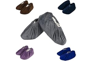 SIVENKE Copriscarpe riutilizzabile da 5 paia Copriscarpe/stivali lavabili antiscivolo Copriscarpe antipolvere per uso domestico
