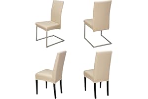 ‎STABOOS Staboos Stuhlhussen 4er Set - Hochwertige und elastische Stuhlhussen für Swingstühle - Pflegeleichte Stuhlbezüge & Hussen für Stühle - Perfekter Stuhlbezug 4er Set - ÖKO TEX Zertifiziert - Beige