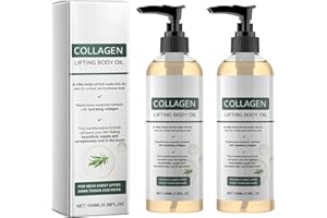 Collagen Lifting Body Oil, Körperöl Straffend mit Rosmarinblattextrakt, Feuchtigkeits, Pflegend Hautöl, Massageöl zur Verbesserung der Hautelastizität, Reduziert Feine Linien (2PC)
