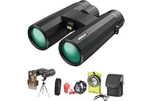DECKLIT Binocolo Professionale Potente per Adulti Impermeabile 10x42 HD Prestazioni Elevate, Oculari Grandi da 22mm Binocolo Stabilizzato Perfetto per Birdwatching/Caccia/Viaggio/Nave da Crociera