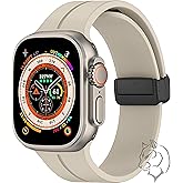 URUCHI Apple Watch Manyetik Silikon Kordon 42/44/45/49/L Kadın Erkek Spor Kordon iWatch Apple Watch Serisi 8 7 6 5 4 3 2 1 SE