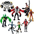 RVM Toys Set of 9 Ben 10 Tennison Action Figure 14-4 cm for Car Dashboard, Cake Decoration, Collectible and Study Table Multicolor