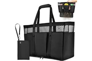 VOBUKE Grand Sac de Plage Femme XXL Imperméable Tote Bag avec Zip et Partition Humide Maille Beach Bag Anti-Sable Pliable Main Sac Homme Plusieurs Poches pour Piscine Provisions Voyage Camping Plage