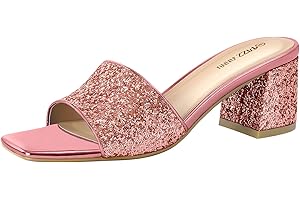 PIZZ ANNU PIZZ ANUU Sandali Donna con Tacco a Blocco Ciabatta Scarpe Estivi Casual Eleganti Pantofole Leggere e Comodi EU 36-42