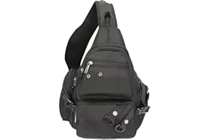 Vanlison Schulterrucksack Sling Rucksack Sling Bag Umhängetasche Daypack Crossbag mit Verstellbarem Schultergurt Mann Frauen Tasche