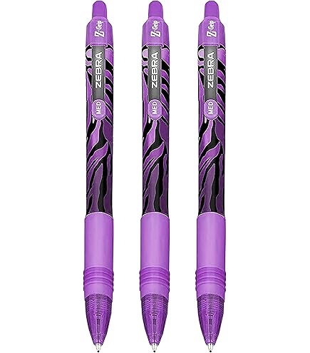 Zebra Z-Grip Smooth Ballpoint Pen - 1.0mm - Funky Flame - Stripe Violet
