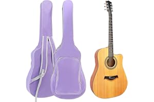 REMAGIC Acoustic Guitar Bag 40 41 Inch, Guitar Case with Double Shoulder Adjustable Straps, Guitar Gig Bag Large Capacity Pocket, Waterproof Soft Guitar Backpack for Classical Guitar Lover, Purple