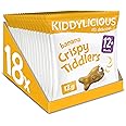 Kiddylicious Banana Crispy Tiddlers - Delicious Real Fruit Treat for Kids - Suitable for 12+ Months - 18 Packs