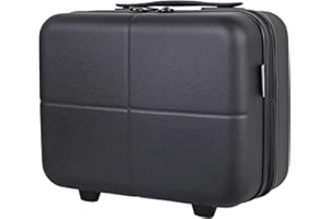 JLY Premium Hard Shell Makeup Travel Case – 100% Covestro Polycarbonate Cosmetic Case, Waterproof Interior, Lightweight & Durable, Ideal for Travel & Hand Luggage (Black)