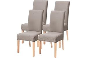 JuneJour Chair Covers for Dining Room,Elastic Stretch Modern Chair Cover Spandex Fabric Washable Removable Seats Slipcovers,for Kitchen,Dining Room,Wedding Decor,Hotel,Restaurant
