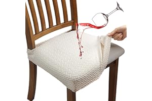 Fuloon Coprisedie, 6 Pezzi Impermeabile Fodere per Sedie Coprisedia Elasticizzato Universale,Fodere Sedie Lavabili Removibili per Hotel,Ristorante