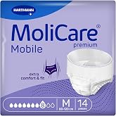 MoliCare Mobile Incontinence 8 Drops Size M, 14 pcs | High absorption protection with anatomical fit for enhanced comfort
