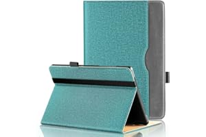 elfofle Uniwersalne etui do tabletu Jikocxn 10 cali/HotLight 10 cali/Pritom/Freeski/Wqplo/Sgin, etui ochronne ze skóry PU do tabletu 10-11 cali (zielone)