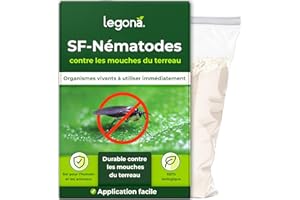 Legona SF Nématodes pour prévenir les puces de terre - 2m² de terreau / 1 million / 12 plantes - Traitement biologique longue durée pour plantes d'intérieur