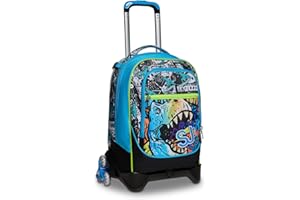 SJ GANG STYLE JAM GANG SJ Trolley Scuola Sganciabile Jack 3 Ruote, Multicolore - Zaino Con Carrello Sganciabil - Triplo Uso, 3 in 1 - Trolley & Zaini