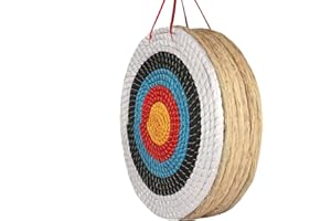 AUVIM Archery Targets for Backyard Hand-Made Straw Archery Target for Recurve Bow Compound Bow or Longbow 20 Inches Traditional Bow Arrow Target for Kids Youth Adult Archery Hunting Practice