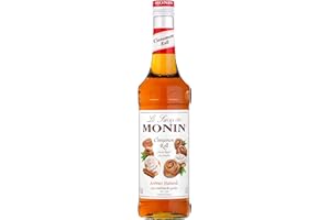 MONIN - Sirop Saveur Roulé à la Cannelle - Pour Café, Chocolat Chaud, Capuccino ou Latte - Arômes Naturels - Bouteille en Verre - 70 cl