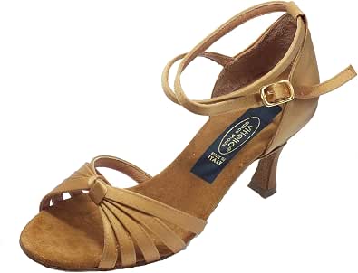 Scarpa da Donna per Ballo Latino-Americano in Raso Color tanganica Tacco  70N : Amazon.it: Scarpe e borse