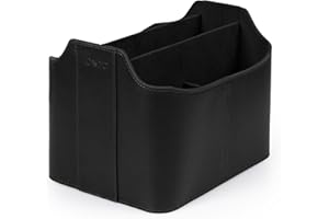 LONDO Leather Remote Control Organizer and Caddy with Tablet Slot