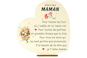 FAJUXIS Cadeau Fete Des Meres Cadeau Maman Plaque En Bois Cadeau Pour Maman Idee Cadeau Maman Cadeau Anniversaire Maman Cadeaux Maman Cadeau Jeune Maman Cadeau Maman Original Cadeau Mere Cadeau Maman Noel