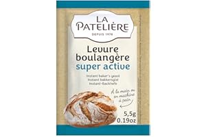 LA PATELIERE LA PATELIÈRE - Levure de Boulanger - pour Faire Monter Parfaitement les Brioches, Pizzas, Kouglofs et Autres Préparations Boulangères - Fabriqué en France - 100% Naturel - 5,5g x5