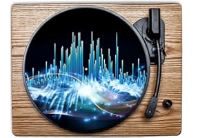 PLAYMATS Slipmat Tapis de tourne-disque en caoutchouc "Waves Of Sound" – Tapis pour gramophone 30,5 cm